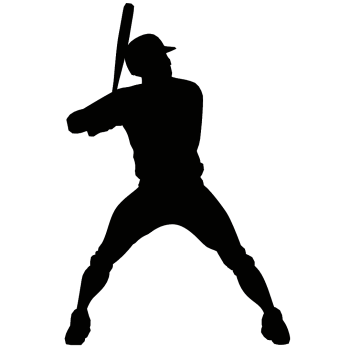 Baseball Bat Batter Hitter Silhouette - $44.95
