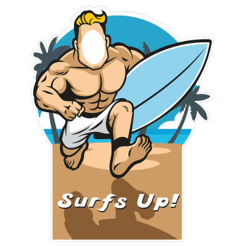 Beach Surfer Muscle Man Stand-in -$49.99
