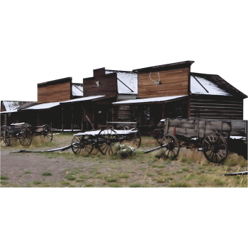 Old Trail Town Cody Wyoming Wild West History Backdrop Cardboard Cutout -$0.00