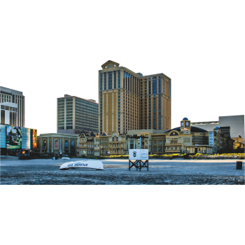 Atlantic City Beach Boardwalk Casino Skyline Cardboard Cutout -$0.00