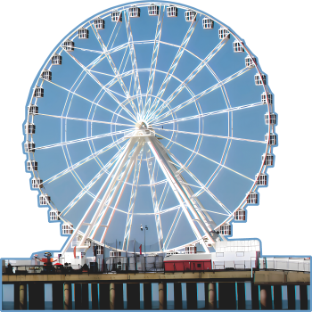 Steel Pier Beach Ferris Wheel Atlantic City New Jersey Cardboard Cutout -$0.00