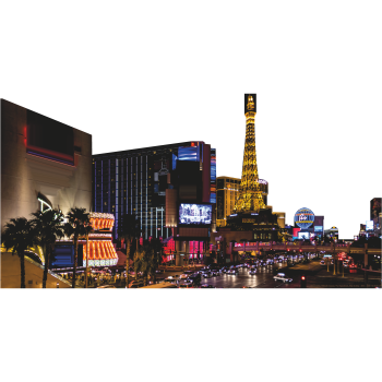 Las Vegas Strip Night Skyline Cardboard Cutout -$0.00