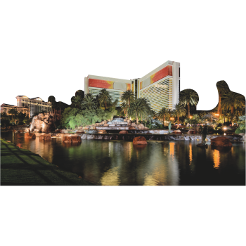 Las Vegas Hotel Pool View Skyline Cardboard Cutout -$0.00