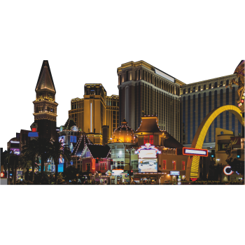 Las Vegas Hotel Casino Resort View Skyline Cardboard Cutout -$0.00