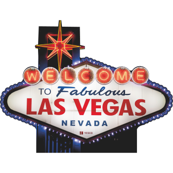 Wide Welcome To Fabulous Las Vegas Nevada Sign Cardboard Cutout -$0.00