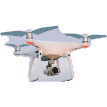 Unmanned Quadcopter Camera Spy Drone Plane Standing Cardboard Cutout -$0.00