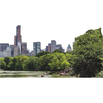 Central Park New York City Manhattan Lake View Skyline Cardboard Cutout -$0.00