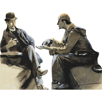 Sherlock Holmes and Watson Sitting Life Size Cardboard Cutout -$0.00