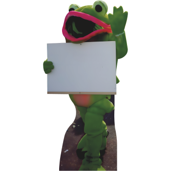 Portland Frog ICE Protest Blank Sign Cardboard Cutout -$0.00