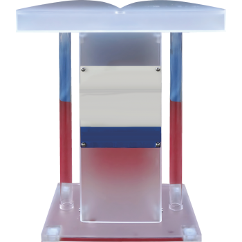 Clear Acrylic Frosted Glass Lectern Podium Speaker Soap Box Stand In Cardboard Cutout