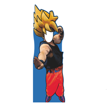 Super Saying Ball Z Dragonfruit Hair Guy Kid Sized Stand In Cardboard Cutout -$0.00