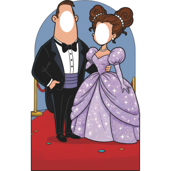 Red Carpet Couple Stand In Cardboard Cutout -$0.00