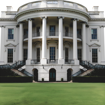 White House Front Entrance Executive Mansion Cardboard Cutout -$0.00