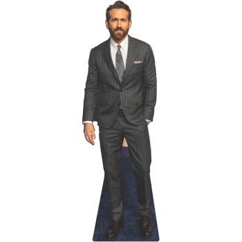 Ryan Reynolds (Pinstripe) Suit Cardboard Cutout