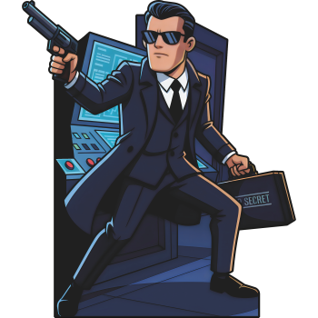 Cartoon Secret Agent Spy Cardboard Cutout Standee Standup -$0.00 Cartoon Secret Agent Spy Cardboard Cutout Standee Standup
