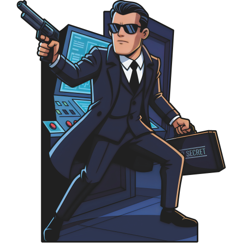 Cartoon Secret Agent Spy Cardboard Cutout Standee Standup Cartoon Secret Agent Spy Cardboard Cutout Standee Standup