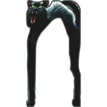 Scary Spooky Hissing Black Halloween Cat 90in Arch Cardboard Cutout Scary Spooky Hissing Black Halloween Cat 90in Arch Cardboard Cutout -$0.00