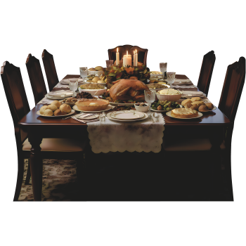 Thanksgiving Holiday Table Food Spread Plates Platter Cardboard Cutout Thanksgiving Holiday Table Food Spread Plates Platter Cardboard Cutout -$0.00