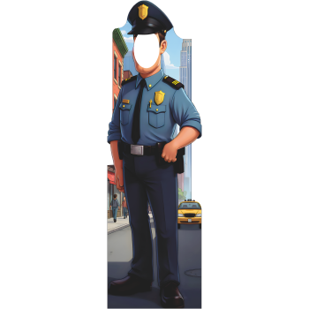 New York City Police Officer Stand In Cardboard Cutout