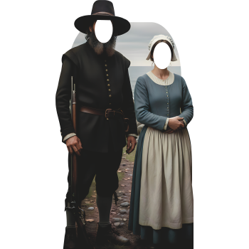 Thanksgiving Pilgrim Couple Plymouth Harvest Cardboard Cutout Thanksgiving Pilgrim Couple Plymouth Harvest Cardboard Cutout -$0.00
