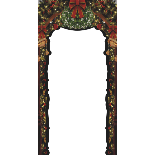 Christmas Holiday Mistletoe Arch Stand In Cardboard Cutout Christmas Holiday Mistletoe Arch Stand In Cardboard Cutout