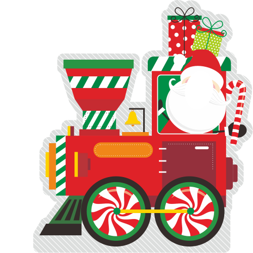 Holiday Santa Christmas Train Stand In Cardboard Cutout Holiday Santa Christmas Train Stand In Cardboard Cutout