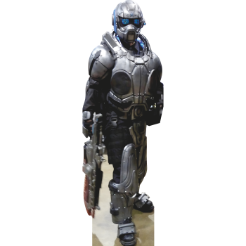 War Of The Future Gears Soldier Marine With Gun Cardboard Cutout -$0.00