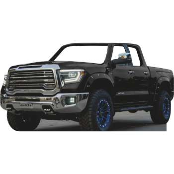 Black American Pickup Truck Stand In Cardboard Cutout -$0.00