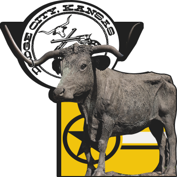 El Capitan Cattle Drive Monument Texas Longhorn Dodge City Kansas Cardboard Cutout -$0.00