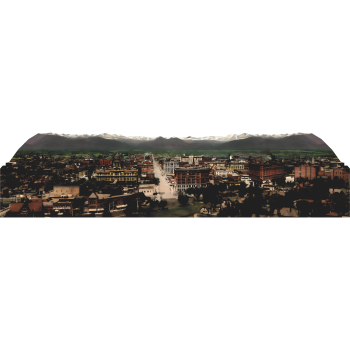 Denver Colorado 1898 Skyline Rocky Mountain American Frontier History Cardboard Cutout -$0.00