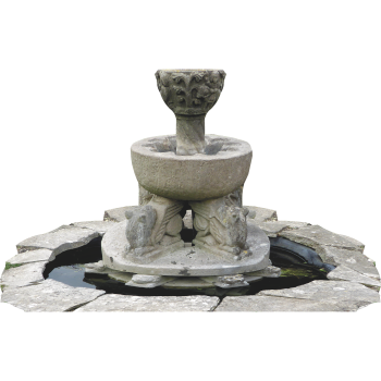 Stone Garden Water Fountain Decoration Prop Cardboard Cutout -$0.00