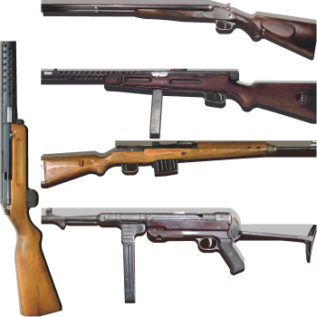 World War II WW2 WWII Weapon Gun Prop 5Pack Cardboard Cutout -$0.00