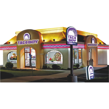 Late Night Taco Boy Burrito Run Mexican Restaurant Cardboard Cutout -$0.00