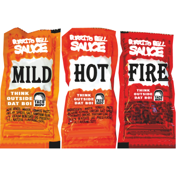Taco Boy Burrito Bell Pepper Hot Sauce Packets Mild Fire Salsa Cardboard Cutout -$0.00