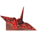 Japanese Origami Crane Folded Paper Art Cardboard Cutout