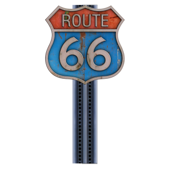 Route 66 U.S. Highway Sign Cardboard Cutout Standee Standup -$0.00