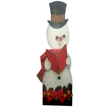 Christmas Snow Man Snowman Pop Up 3D Book Wreath Top Hat Cardboard Cutout Standee Standup -$0.00
