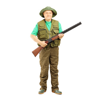 Old Man Holding a Rifle Hunter Cardboard Cutout Standee Standup -$49.99