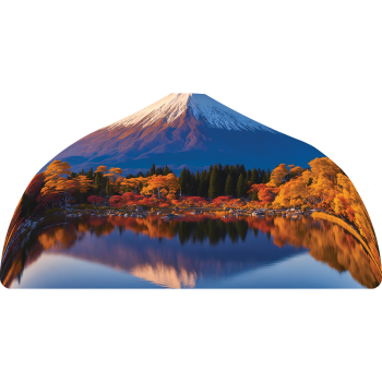Mount Fuji Japan Cherry Blossom Tree Lake Landscape Cardboard Cutout Standee Standup -$64.99