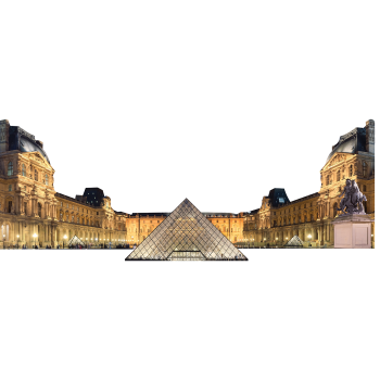Louvre Museum 135 Inch Extra Large Wide Cardboard Cutout Set Standee Standup -$0.00