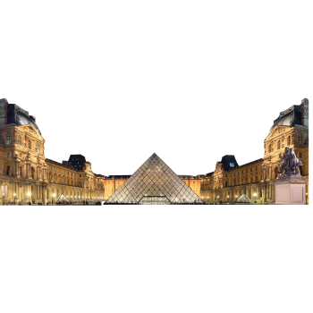Louvre Museum 80 inch Cardboard Cutout Set Standee Standup