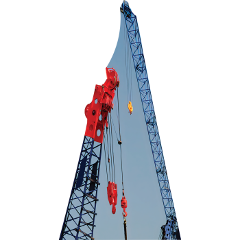 Colorful Construction Crane Pyramid Triangle Cardboard Cutout Standee Standup -$64.99