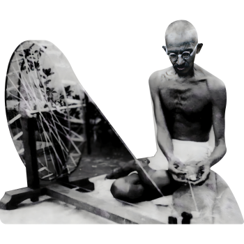 Mahatma Gandhi Khadi Spinning Wheel 1946 Cardboard Cutout Standee Standup -$64.99