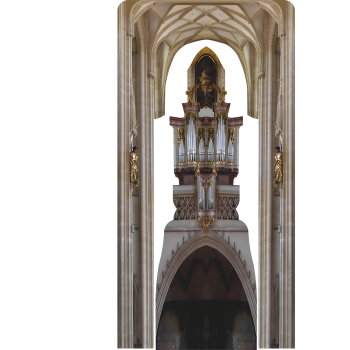 Historic Church Organ Pillar Arch Ceiling Krems Piaristenkirche Austria Cardboard Cutout Standee Standup -$64.99