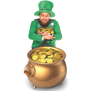 Leprechaun with Pot o gold Cardboard Cutout Standee Standup