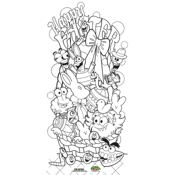 Color-In Creepy Candy Happy Easter Cardboard Cutout Standee Standup -$63.99