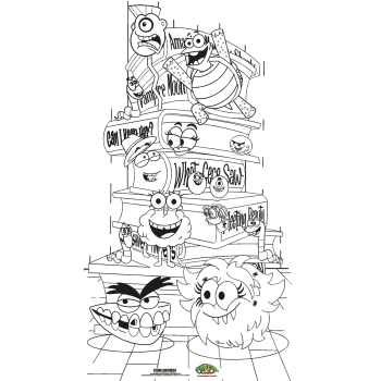 Color-In Creepy Candy Characters in the Library Cardboard Cutout Standee Standup -$63.99