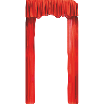 Red Curtain Theater Stage Stand In Cardboard Cutout Standee Standup -$0.00