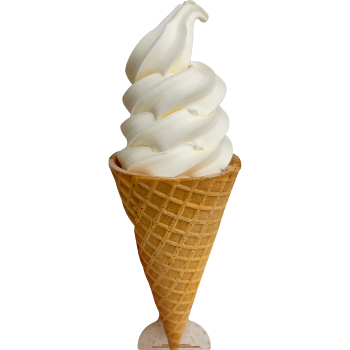 Vanilla Ice Cream Waffle Cone Cardboard Cutout Standup Standee -$0.00