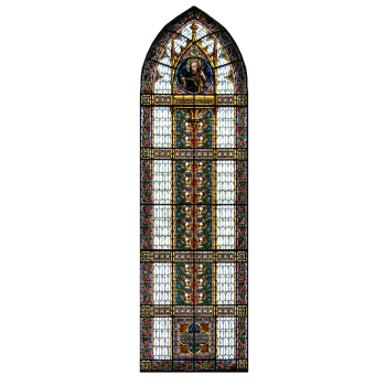 Painted Stained Glass Window Roman Catholic Church Cardboard Cutout Standee Standup -$0.00